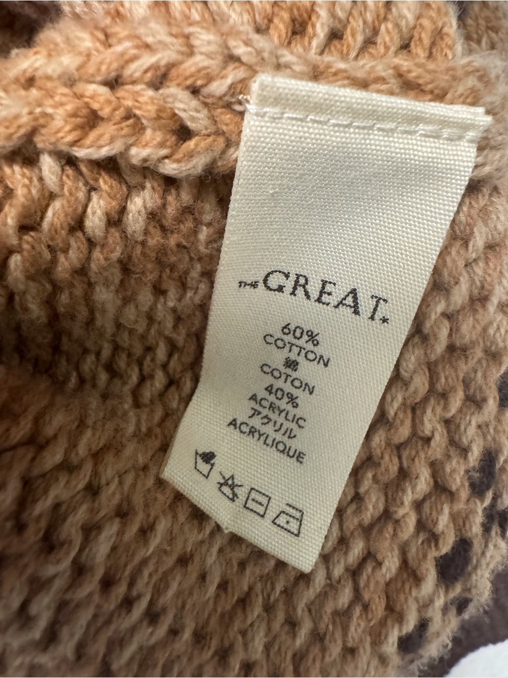 RARE 2020 THE GREAT Cowgirl Cardigan Sweater Russet Brown Size 1 Coveted HTF - Picture 11 of 15
